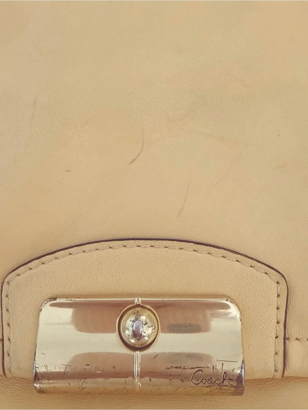 Coach Kristin Shoulder/Crossbody Bag Yellow Leather